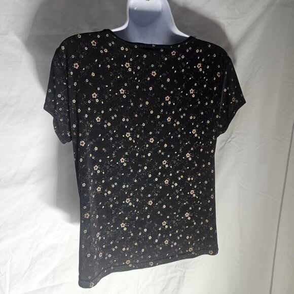 Vintage y2k floral whimsigoth grunge stretchy top - Picture 2 of 4